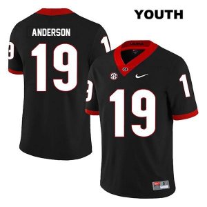 Youth Georgia Bulldogs NCAA #19 Adam Anderson Nike Stitched Black Legend Authentic College Football Jersey YCY0354CW